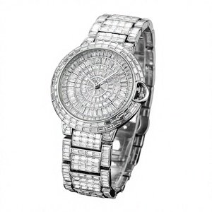 Reloj de Cuarzo para Hombre, Diseño Moderno y Lujoso, Resistente al Agua, con Diamantes de Imitación, Estilo Hip Hop, Batería con 12 Meses de Duración - Product Image 2