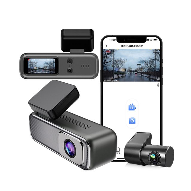 Real 2K Dual Lens Car DVR Dashcam 1.47" IPS Screen 150° Wide Angle Rear Camera 1K Recorder Mobile Phone APP Control Loop Record