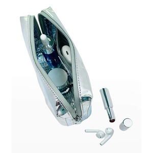 ประสิทธิภาพกระเป๋าเครื่องสำอางขนาดใหญ่โลโก้ที่กำหนดเองเดินทางกันน้ำหนังมังสวิรัติฉนวนกระเป๋าแต่งหน้า - Product Image 4