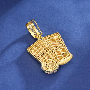 Ciondolo Hip Hop da Casinò Poker in Argento 925 con Moissanite Multicolore Iced Out, Charm per Gioielli da <span class=keywords><strong>Uomo</strong></span> - Product Image 3