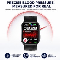 Montre connectée 2026 TK67 étanche avec suivi sportif, pompe à air latérale, sac d'air, ECG, température corporelle et HRV