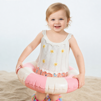 Ensemble tricoté d'été pour filles OEM ODM, haut brodé de fleurs, gilet sans manches en crochet, short, vêtements décontractés pour bébés et tout-petits, robe pull
