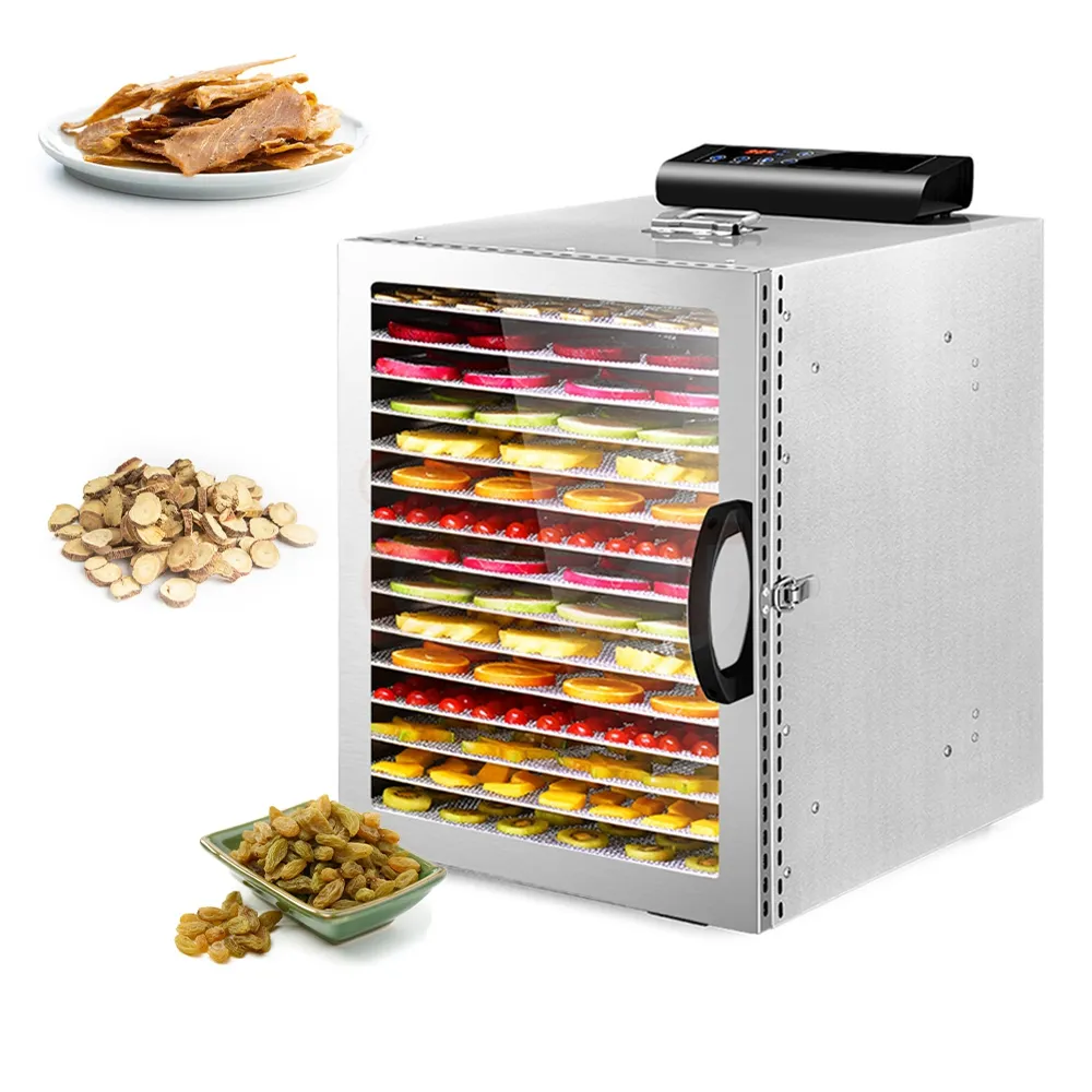 110V 220V Groothandel Prijs Commerciële Beef Jerky Dehydrator 14 Trays Groenten En Fruit Uitdroging Drogen Machine