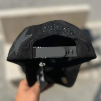 Gorra de Béisbol de Calidad Original con 5 Paneles, Logotipo Personalizado Bordado en 3D, Diseño de Monstruo, Visera de Gamuza y Pedrería