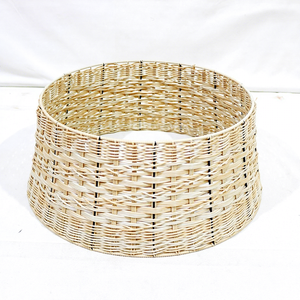 Hot Selling Round Handmade PE Rattan <b>Christmas</b> <b>Tree</b> Skirt Natural Weave Basket Style Decorative <b>Base</b> - Product Image 3