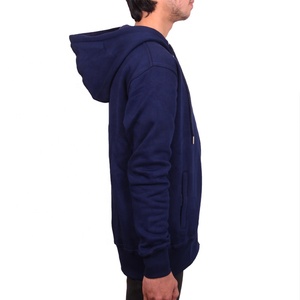 Sweat à capuche en molleton de coton 100% NuBlend pour hommes, sweat à fermeture éclair complet, motif imprimé, motif doublé, tissage tricoté, anti-rétrécissement - Product Image 5