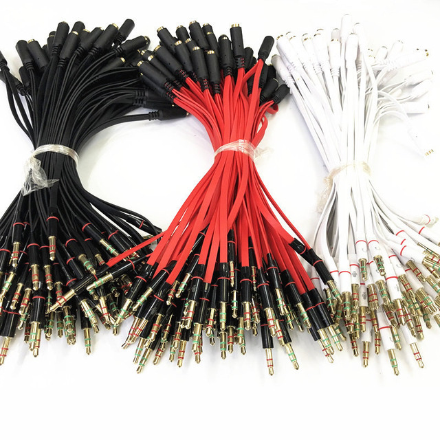 Gold Plated Pure Copper 3.5mm TRRS 4-Pole Y Splitter Stereo Audio Cable Female Dual Male Adapter for Computer Laptop Earphone