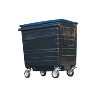 Grande poubelle de stockage de déchets de 1100l, conteneur de déchets multifonctionnel carré de grande capacité