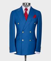 Veste de tailleur 2 pièces de coupe classique pour hommes, ensemble robe de bureau, blazer et pantalon plissé personnalisé