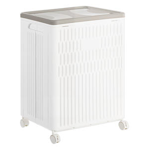 Toy Storage <b>Box</b> <b>Large</b> Capacity Flip Top With Wheels Foldable Multi Functional Rectangle Solid Color Kids Organizer - Product Image 2