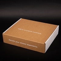 Boîte d'emballage d'expédition Boîte d'emballage en papier ondulé kraft avec rideau de logo imprimé personnalisé