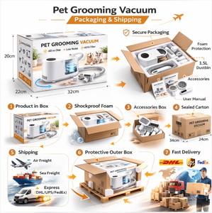 Aspirapolvere Professionale per Toelettatura Animali con Spazzola Rimuovi Peli per Cani e Gatti - Product Image 2