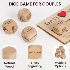 Date Night <strong>Dice</strong> Take Out <strong>Dice</strong> For Couples Portable Couple Wooden <strong>Dice</strong> Kit For Adults Women <strong>Men</strong> Husband Girlfriend Boyfriend - Product Image 3