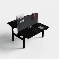 Escritorio de Computadora Ergonómico Eléctrico de Madera, Ajustable en Altura, Duradero, Comercial, para Oficina Pública, Diseño Moderno, Escritorio para Trabajar de Pie o Sentado