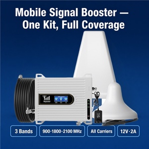 Amplificateur de signal de téléphone portable 2G 3G 4G LTE GSM Tri-bande 800/1800/2100 MHz Couverture 500-1000 m² Gain 70 dB pour la voix <span class=keywords><strong>et</strong></span> les données - Product Image 2