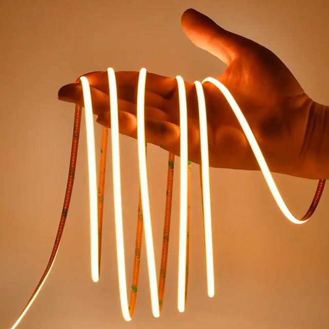 Mini Ultra Thin 3mm/5mm PCB COB LED Strip Light 384leds/m 12V 3-Year Warranty Ra>90 IP20 FCC Certified