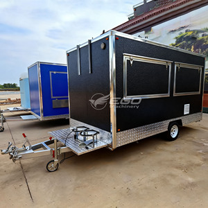 Camions de restauration commerciaux, camions de restauration rapide mobiles, chariots de snacks électriques d'extérieur avec congélateur intégré - Product Image 4