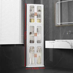 Best-Selling Triangular Kitchen Shelving Unit Multi-Tier Stackable Corner <strong>Cabinet</strong> Curved Shelving Storage <strong>Cabinet</strong> - Product Image 1