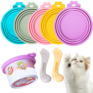 Couvercles de boîtes de conserve en silicone de taille standard sans Bpa pour chiens et chats - Product Image 1
