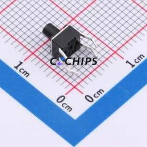 SMG-02-H060A1 Tactile Switch Through hole Component (THT)-4P,4.5x4.5mm Switch Single Pole Single Throw Round Button 2.5N 4.5mm - Product Image 2