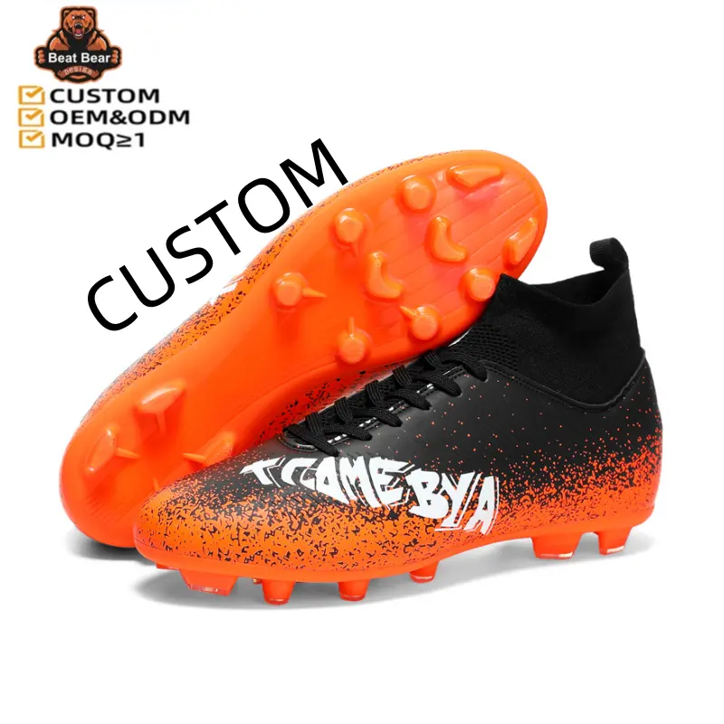 Customize High Quality Football Boots Anti -Skid AG Turf Boy's Training Sports professional CUSTOM football shoes soccer shoe