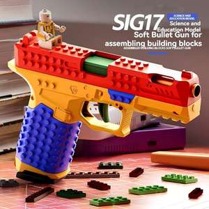 Brinquedo de Quebra-Cabeça de Blocos de Construção LT Shooting Gun, Blocos de Construção Lançáveis, Modelo Educacional de Arma de Balas Macias DIY - Product Image 3