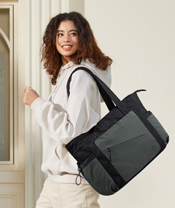 Puffer Tote Bag for Women Quilted <b>Shopping</b> Bag with Zipper <b>Small</b> Tote HandBags for Work Travel - Product Image 4