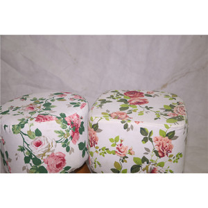 Taburete para cambiar zapatos de tela, 28x28x30cm, patas de madera maciza, cojín suave, otomana para el hogar, diseño tradicional - Product Image 5