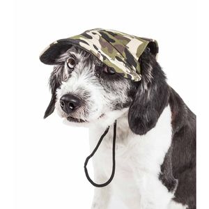Chapeau pour chien réglable camouflage taille moyenne et grande, protection UV, vêtements pour animaux de compagnie, design amusant et tendance pour l'été - Product Image 1
