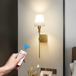 Remote Rgb Cordless E27 Rechargeable Bulb <strong>Indoor</strong> Decor Fabric <strong>Battery</strong> <strong>Powered</strong> Beside Wall <strong>Light</strong> - Product Image 1