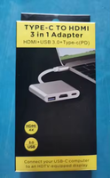 Jasoz 3 in 1 USB-C Hub ke USB 3.0 untuk Konverter Adaptor dengan Pengisian Daya & Transfer Data dari Aluminium Alloy Tersedia