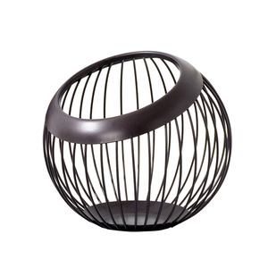 Cesta Redonda de Hierro Forjado para Frutas con Diseño de Alambre Metálico Resistente para Almacenamiento en la Cocina y Organización de Cápsulas de Café - Product Image 1