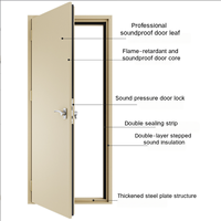 Porte Acoustique Moderne en Acier Sur Mesure pour Usine, Isolation Phonique, Réduction du Bruit pour Studio d'Enregistrement, KTV, Cinéma, Salle de Diffusion en Direct