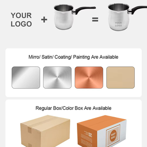 Cafetera Turca Personalizada de Acero Inoxidable para Derretir Chocolate y Hervir Leche con Mango de Baquelita de Grado Alimenticio Duradero para Uso en Cafeterías - Product Image 6
