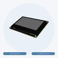 Modul Layar OLED 2 4 Inci I2C Layar Kontras Tinggi Daya Rendah 3 3V 5V untuk Dasbor Sensor Arduino