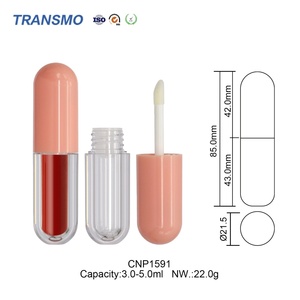 หลอดลิปกลอสเปล่าแบบกำหนดเอง ขนาด 3-5 มล. บรรจุภัณฑ์พลาสติกสำหรับลิปกลอส ลิปสติกแบบน้ำ ขายส่ง - Product Image 2
