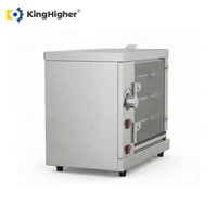 Rôtissoire à poulet au gaz commerciale de comptoir en acier inoxydable, machine à rôtir automatique pour restaurant