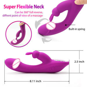 Distributeur de vibrateurs Rabbit, dildos point <span class=keywords><strong>G</strong></span>, stimulateurs clitoridiens, masseurs de masturbation, étanches, 7 vitesses, rechargeables par USB, pour achat en gros - Product Image 5