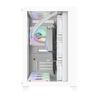 Lovingcool pabrik OEM casing komputer Atx pendingin CPU casing komputer Gaming dengan kaca tempered samping jendela