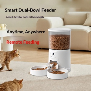 Distributeur automatique intelligent de nourriture pour animaux de compagnie avec double bol de 4 L, commande à distance par application, pour chats, chiens, fournisseurs de magasins <span class=keywords><strong>d</strong></span>'animaux - Product Image 2