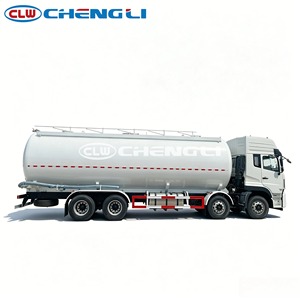รถบรรทุกคอนเทนเนอร์บรรทุกปูนซีเมนต์แบบแห้ง 8x4 Dongfeng ขับเคลื่อนซ้าย/ขวา พร้อมเครื่องยนต์ 4 เพลา Yuchai / Cummins สำหรับขนส่งแบบลม - Product Image 2