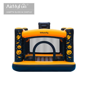 Château <span class=keywords><strong>gonflable</strong></span> avec motif citrouille et chauve-souris, aire de saut pour enfants avec jeu de ballons et zone de saut - Product Image 1