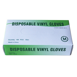 Gants en vinyle jetables, taille moyenne, non médicaux, boîte de 100 pièces, fabriqués en Chine - Product Image 5