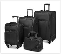 Valise de luxe en tissu Oxford 1680D avec serrure TSA, roulettes silencieuses et port de charge USB, valise de voyage 1680D