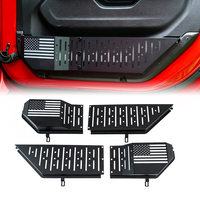 Bolsillo Metálico Vertical para Puerta Delantera Compatible con Modelos Jeep Wrangler JL/JT 2018-2026, Versión Personalizada al por Mayor
