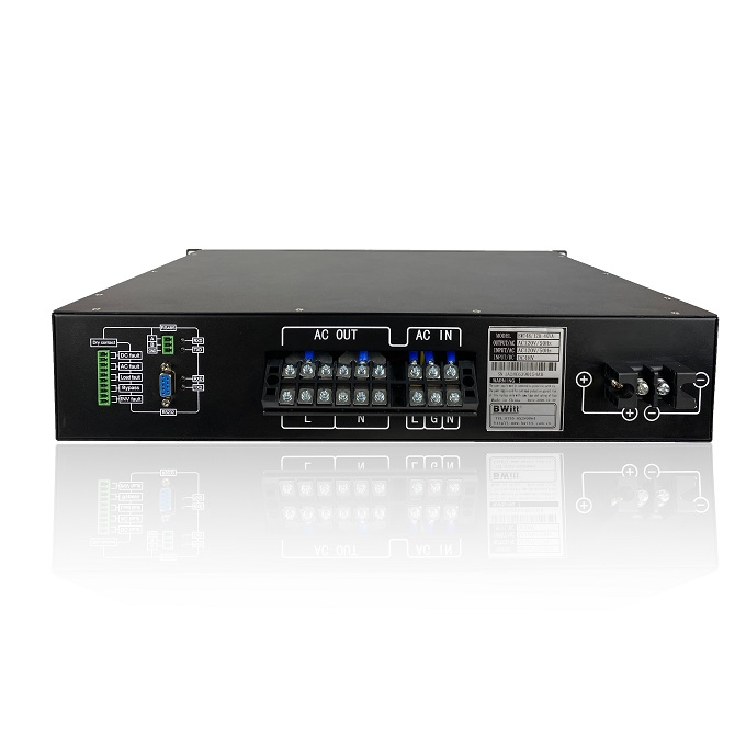 2U 19-Inch Rack Mount 48VDC to 220VAC Inverter 3KVA Pure Sine Wave ...