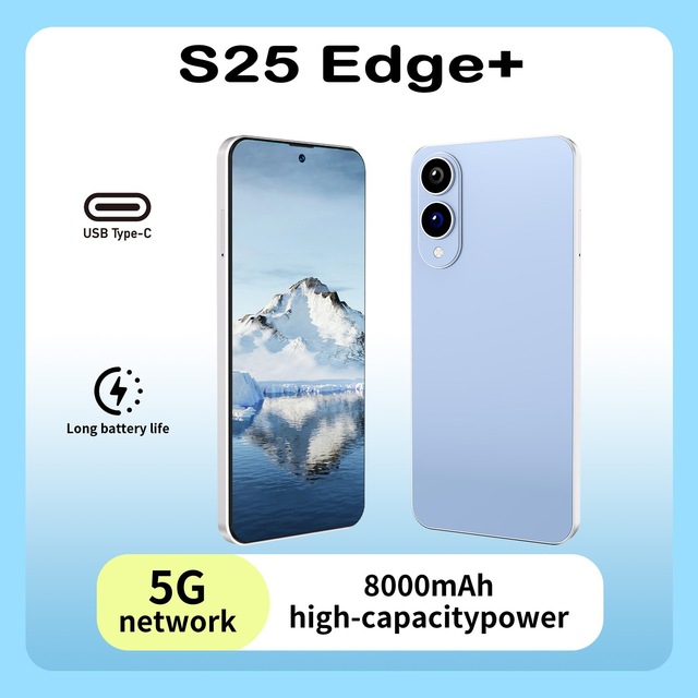 2026 New Arrival Mobile Phone SS25 Edge+ 16GB and 512GB 1TB Factory Wholesale Price Low Price HD Clear Screen