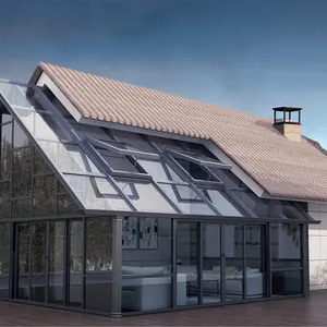 Elektrikli otomatik App uzaktan kumanda düz çatı alüminyum temperli cam üst-asılı ışıklık gölgelik çatı penceresi Sunroom için