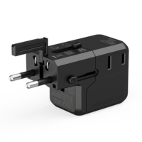 Wontravel 20W PD Nueva patente Salida de CA más pequeña Adaptador de enchufe múltiple mundial Cargador rápido USB Adaptador de viaje universal