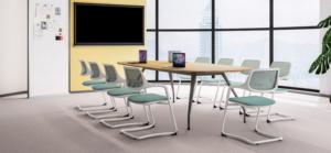 Chaise de bureau ergonomique moderne empilable en métal de haute qualité pour hôtel, conférence et salle à manger à domicile – Vente en gros - Product Image 2